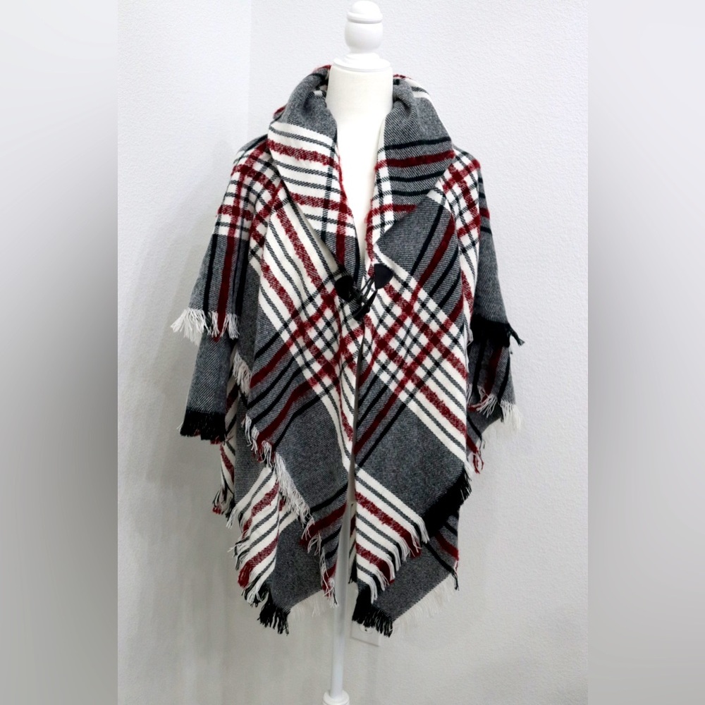 Plaid shawl - one size